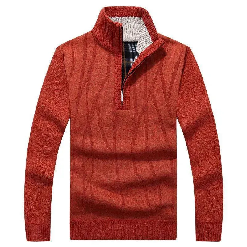 Men's Casual Pullover Half-zip Sweater