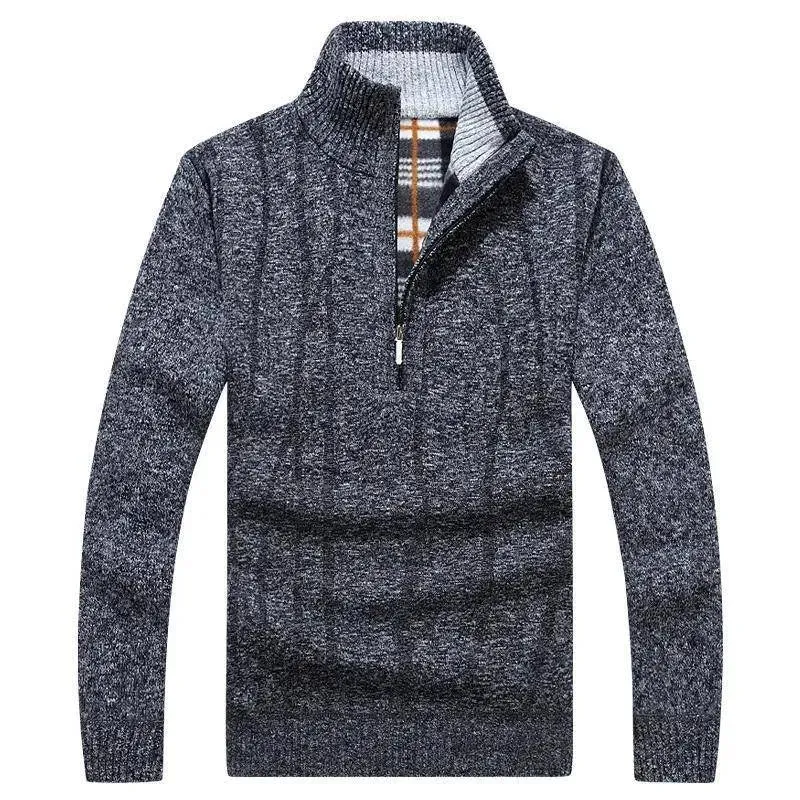 Men's Casual Pullover Half-zip Sweater