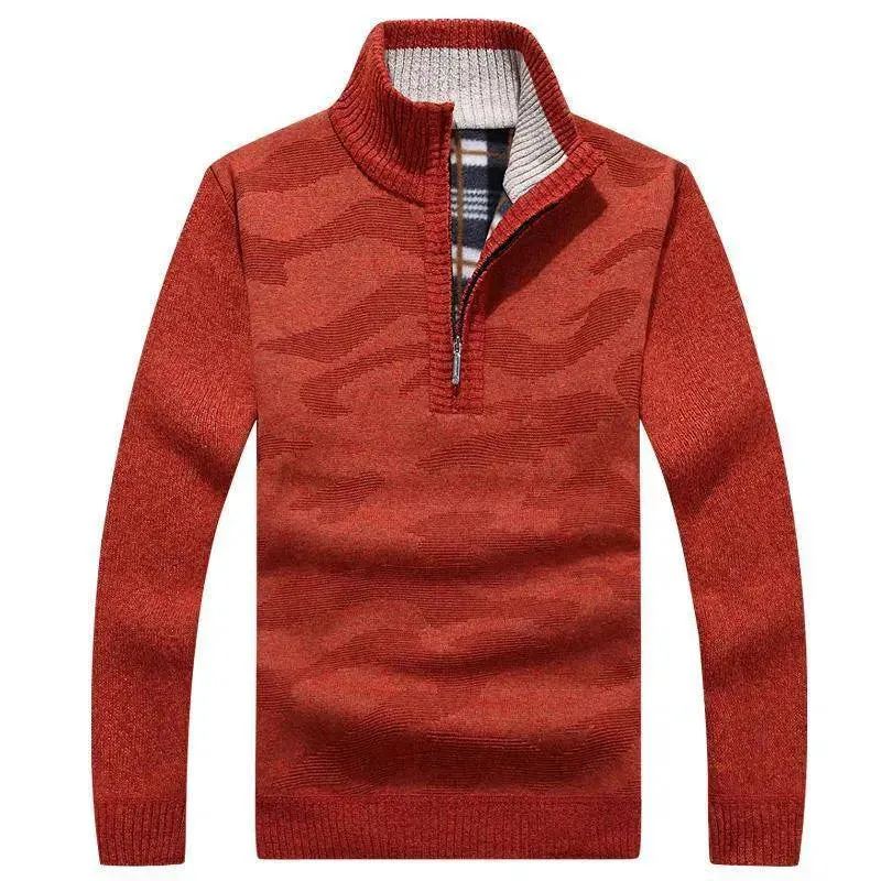 Men's Casual Pullover Half-zip Sweater