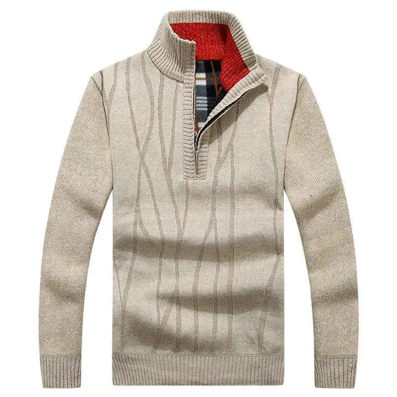 Men's Casual Pullover Half-zip Sweater