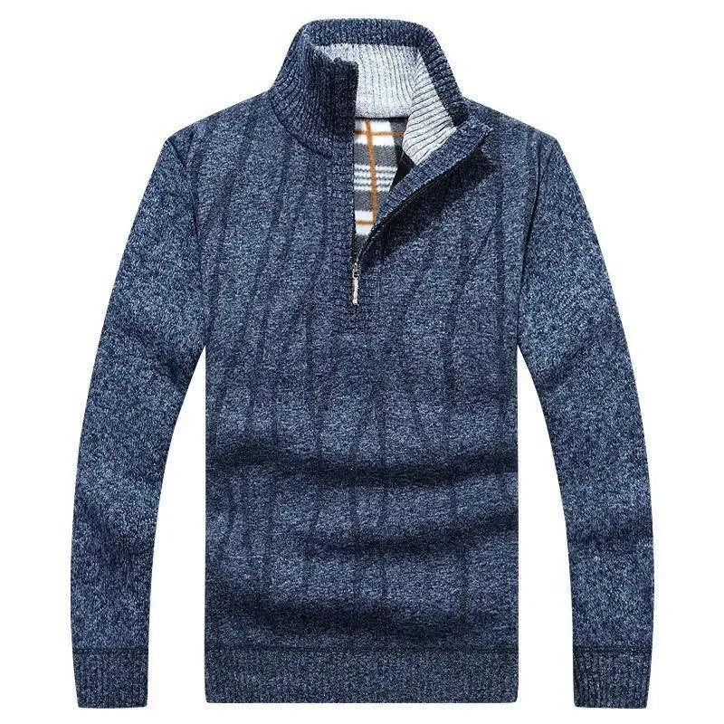 Men's Casual Pullover Half-zip Sweater