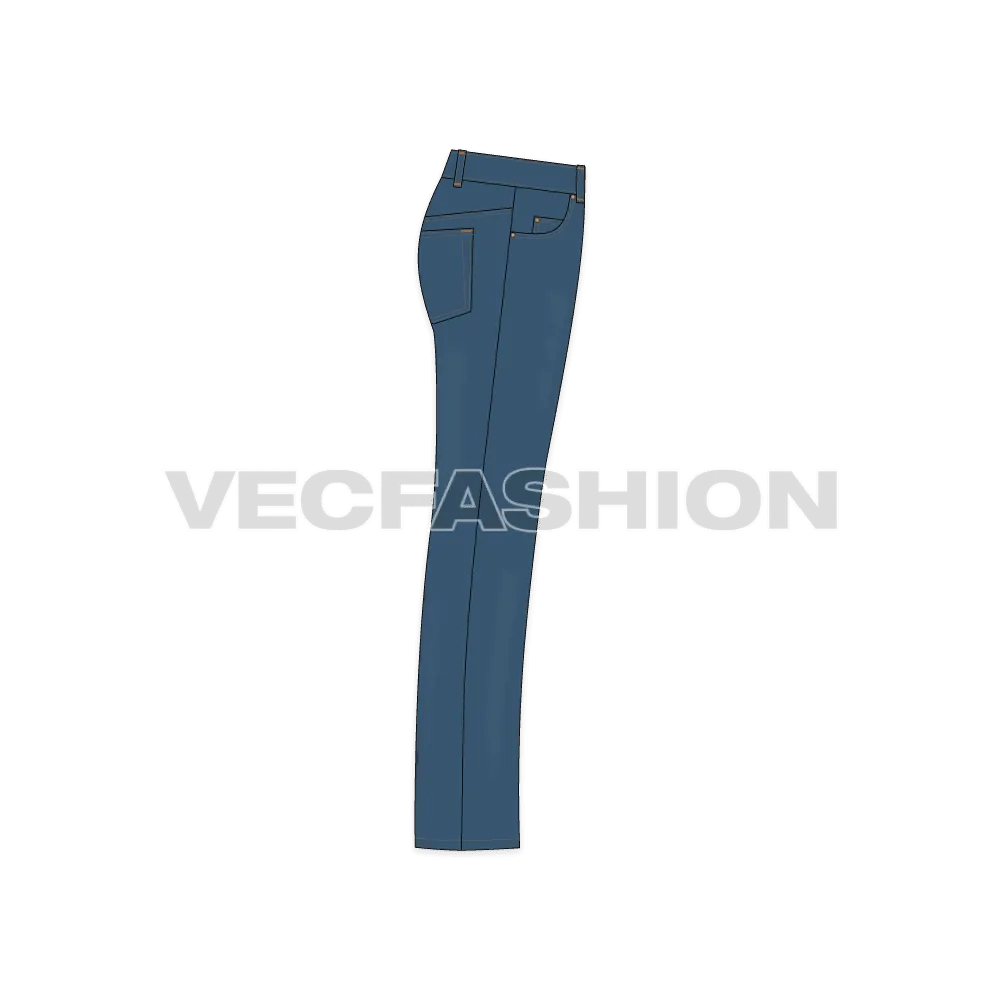 Mens Straight Cut Denim Jeans
