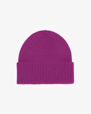 Merino Wool Beanie - Magenta Blaze