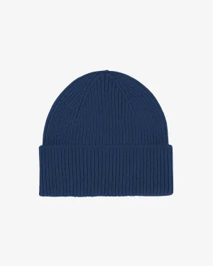 Merino Wool Beanie - Marine Blue