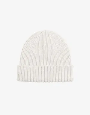 Merino Wool Beanie - Optical White