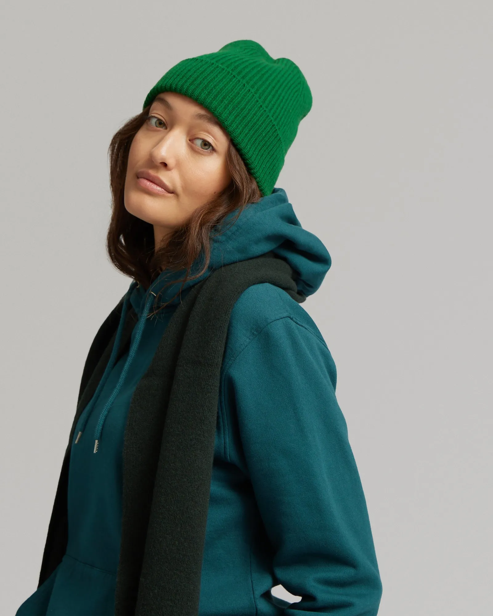 Merino Wool Beanie - Pacific Blue