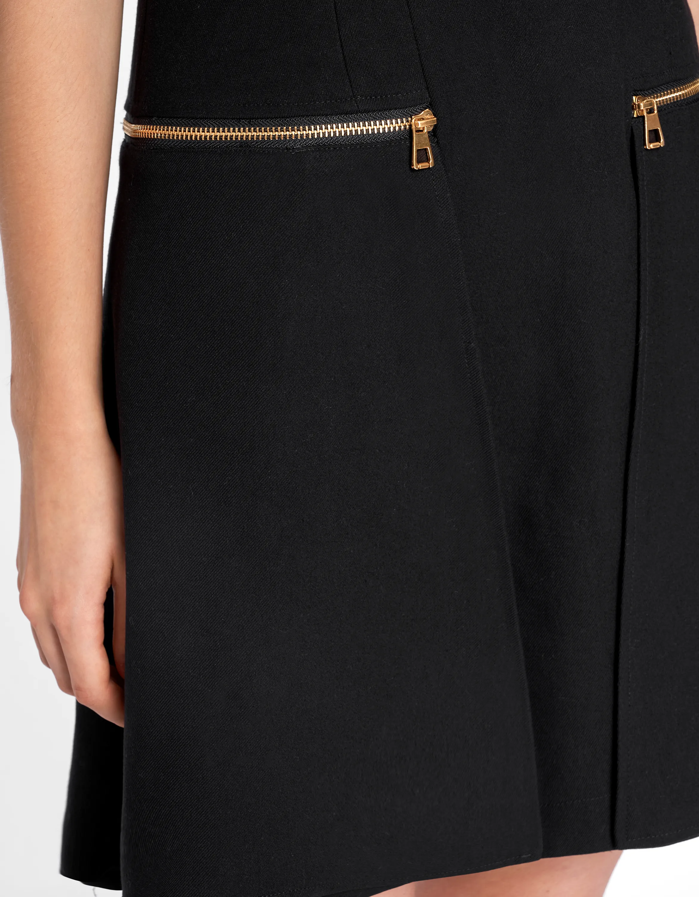 Metallic Zip Pocket Dress