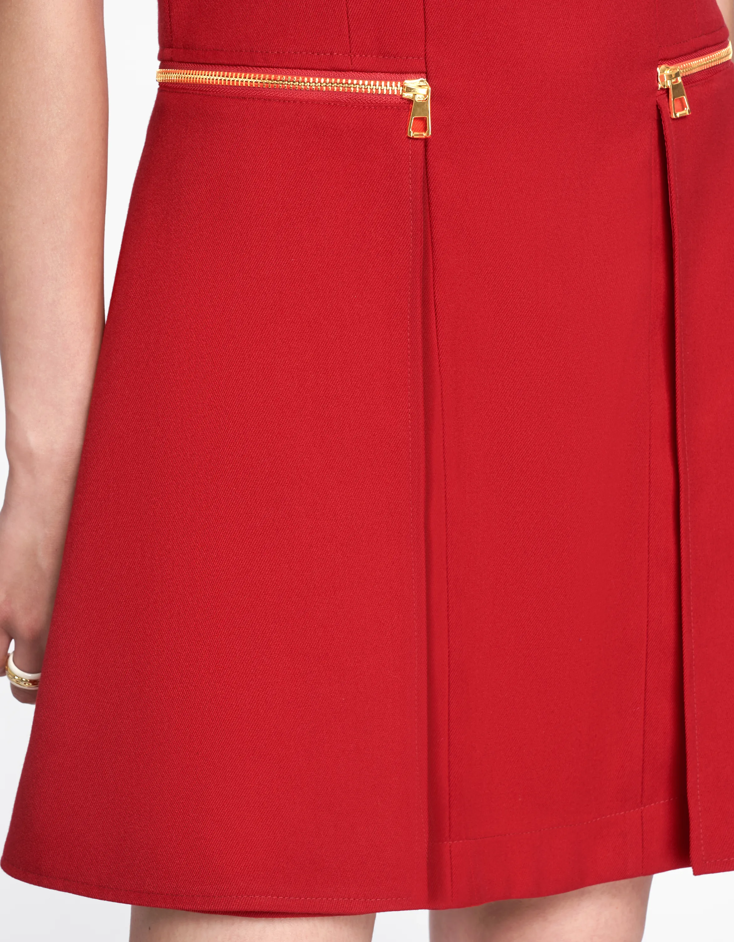 Metallic Zip Pocket Dress
