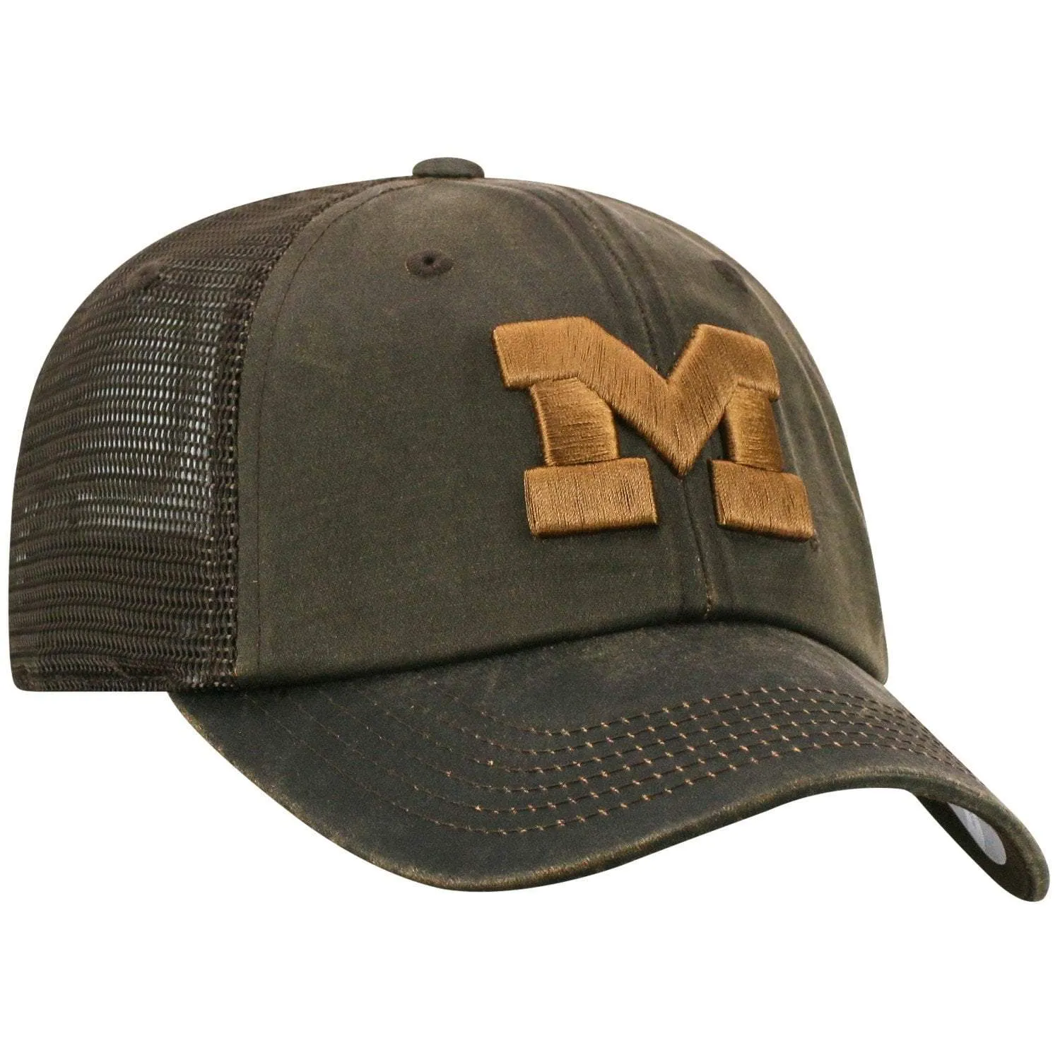 Michigan Wolverines TOW Brown "Chestnut" Style Mesh Adj. Strap Relax Hat Cap