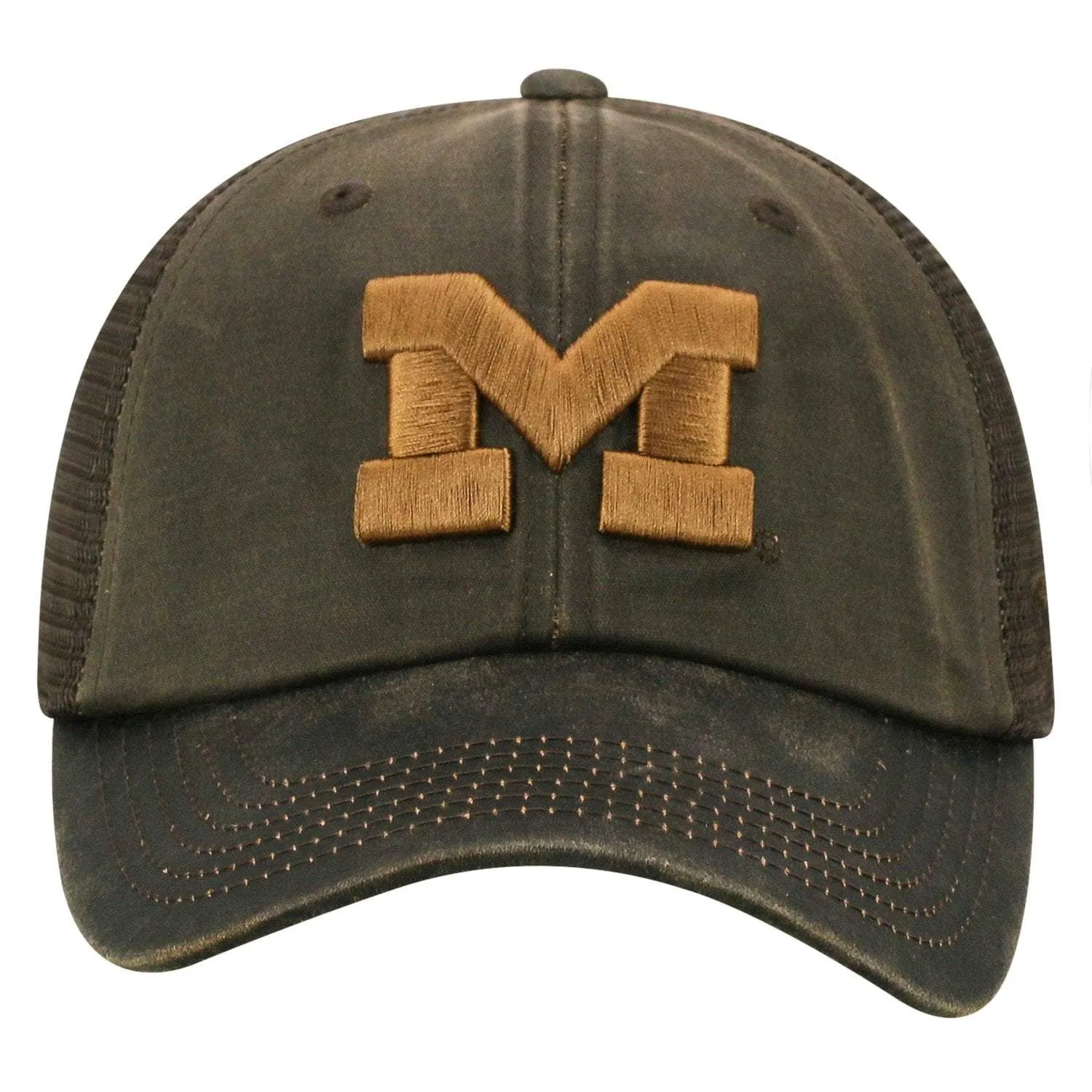 Michigan Wolverines TOW Brown "Chestnut" Style Mesh Adj. Strap Relax Hat Cap
