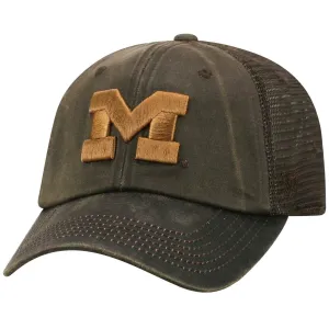 Michigan Wolverines TOW Brown "Chestnut" Style Mesh Adj. Strap Relax Hat Cap