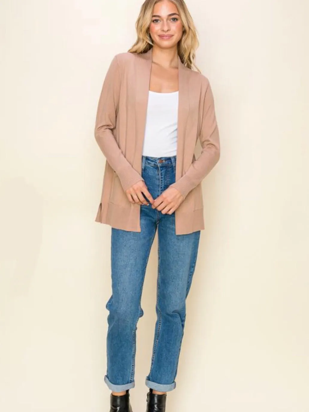 Millie Sweater Cardigan - Taupe