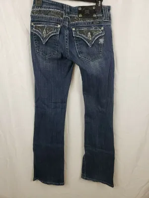 Miss Me Women's Preloved Bootcut Low Rise Medium Wash Denim Jeans Size 28