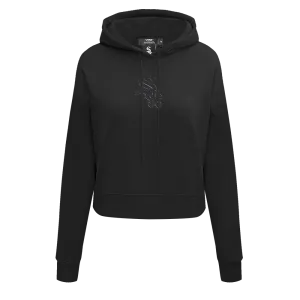 MLB CHICAGO WHITE SOX NEUTRAL WOMEN'S CROPPED PO HOODIE (BLACK)