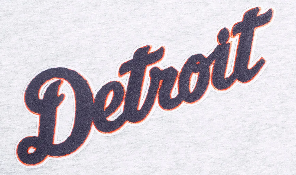 MLB DETROIT TIGERS CLASSIC WOMEN'S CROPPED PO HOODIE (HEATHER GREY)