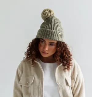 Mo Sage Pom Beanie