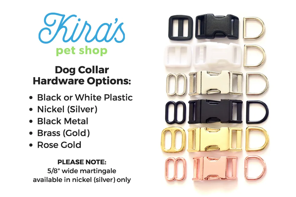 Modern Pink Abstract Stripes Dog Collar