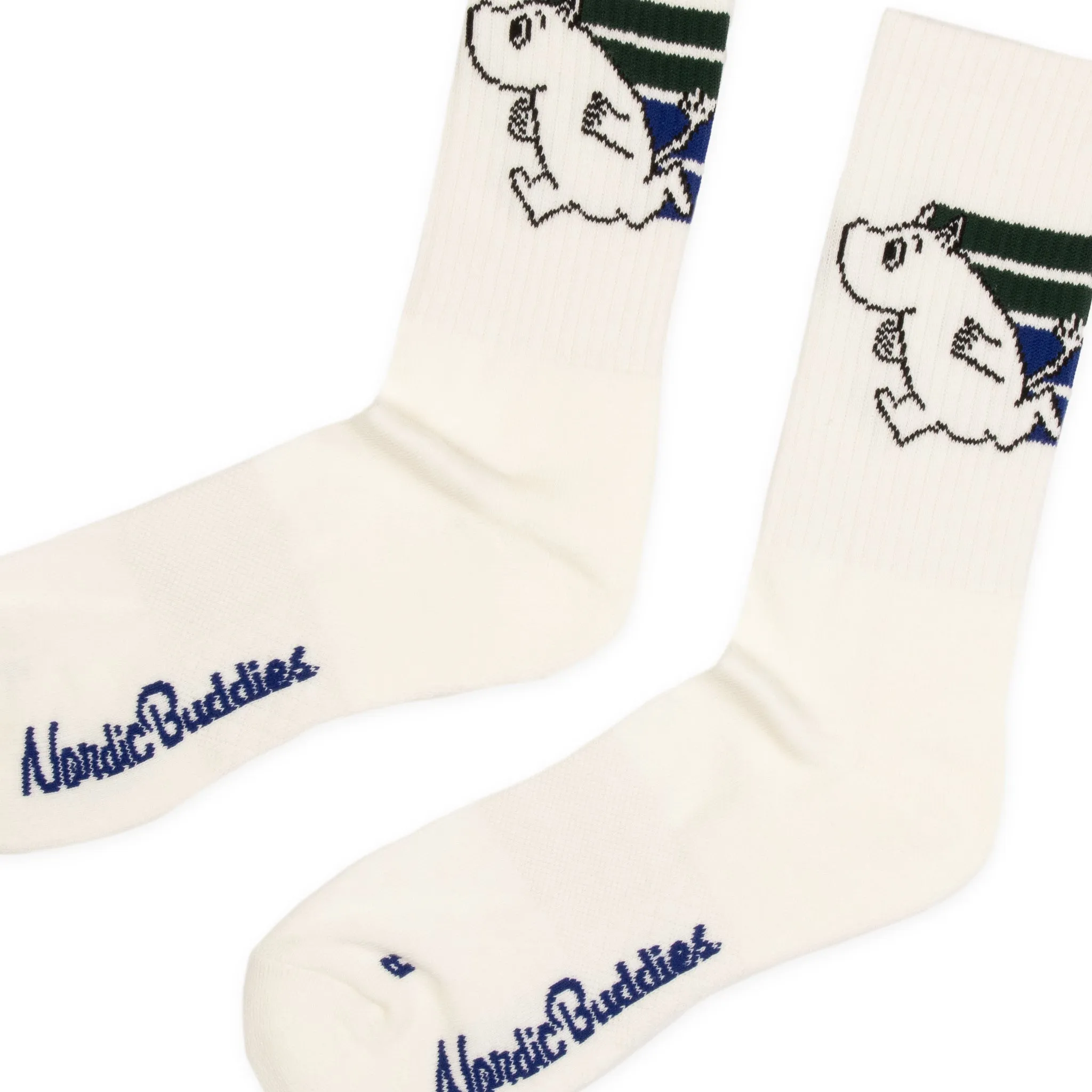 Moomintroll Active Socks and Beanie Combo - Green & White