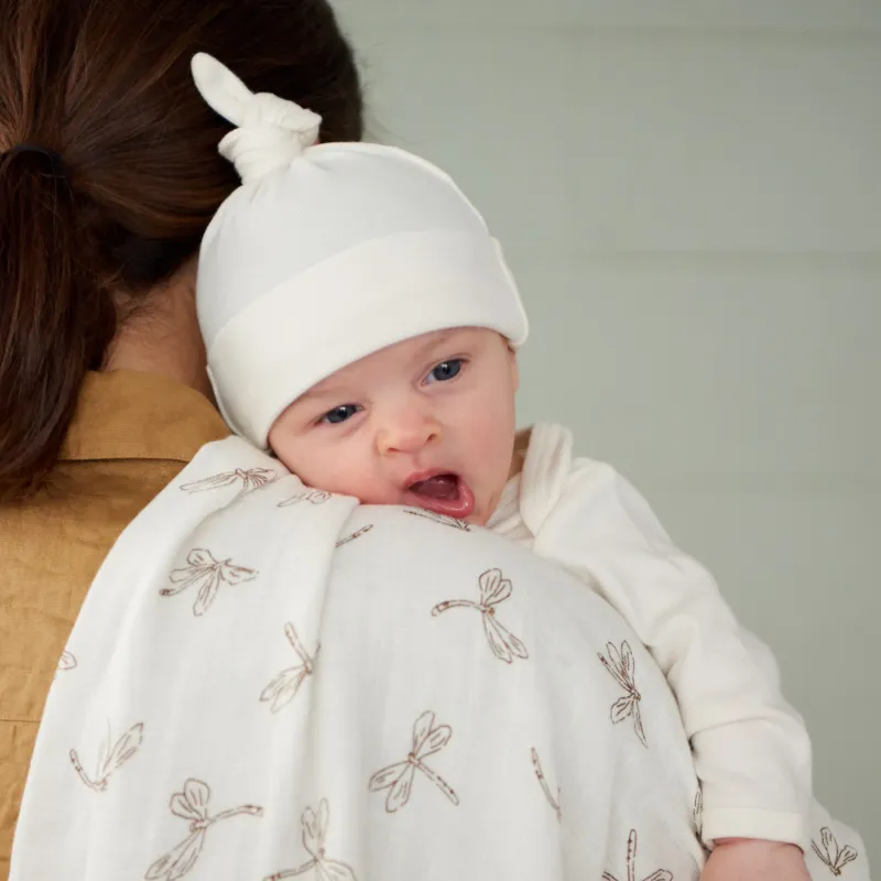 Nature Baby Cotton Knotted Beanie - Natural