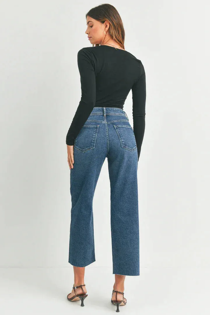 NAUTICAL WIDE LEG DENIM JEANS