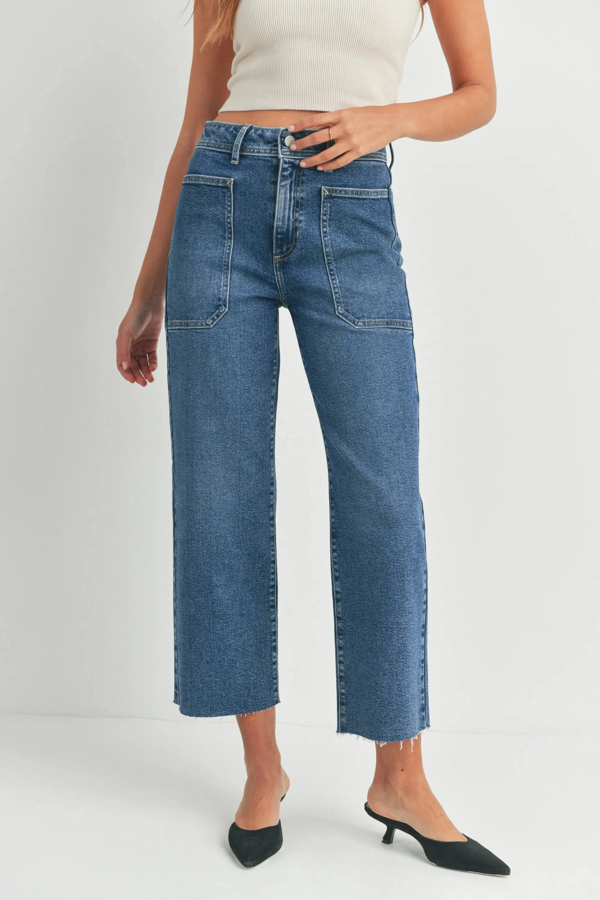 NAUTICAL WIDE LEG DENIM JEANS