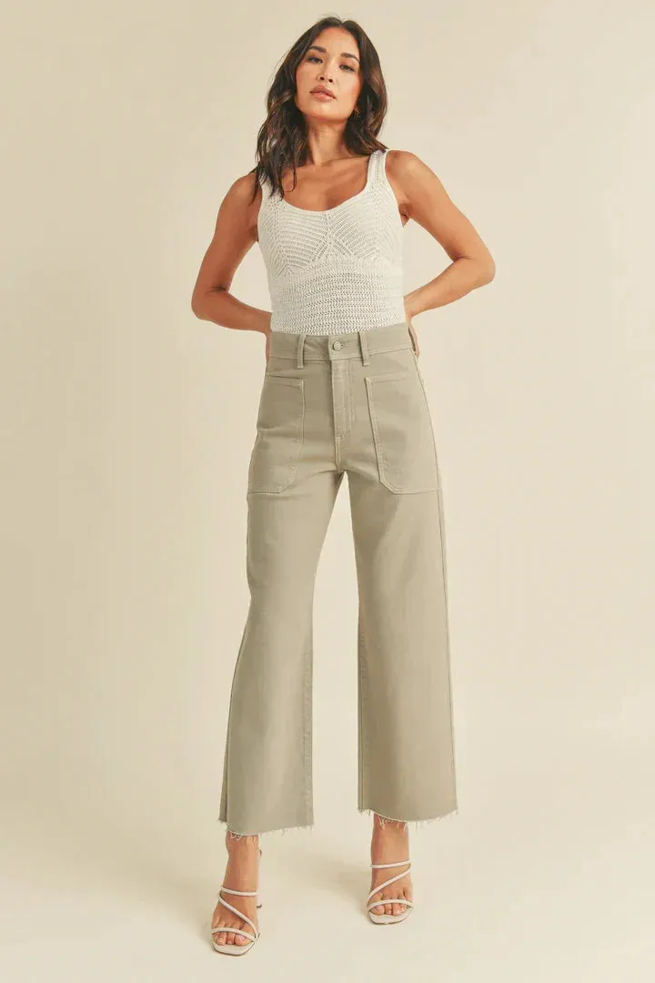 NAUTICAL WIDE LEG DENIM JEANS