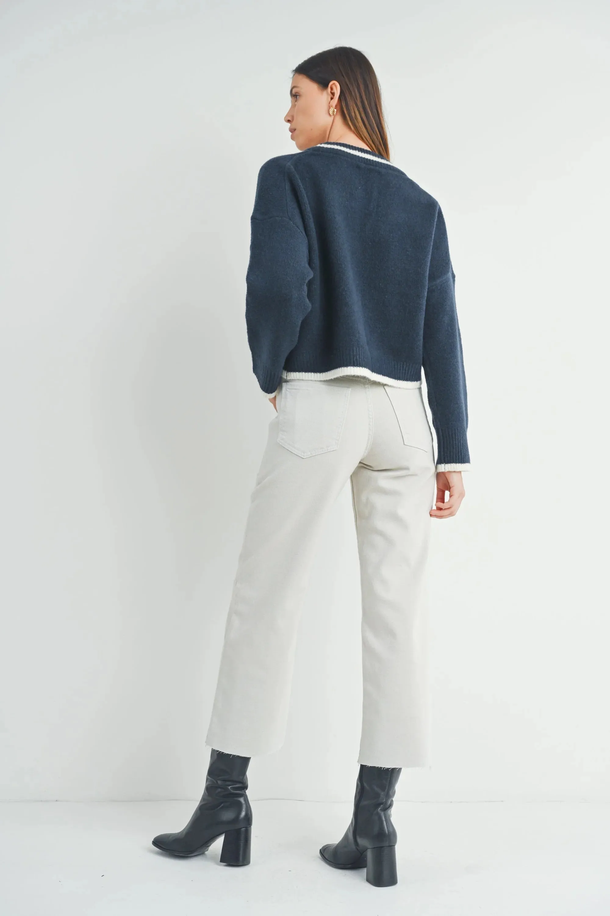 NAUTICAL WIDE LEG DENIM JEANS