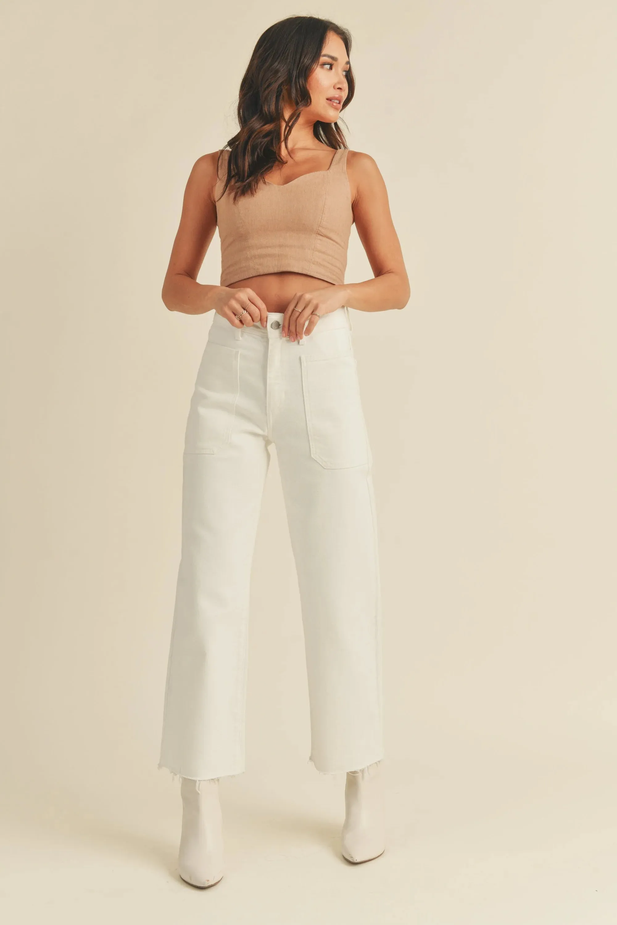 NAUTICAL WIDE LEG DENIM JEANS