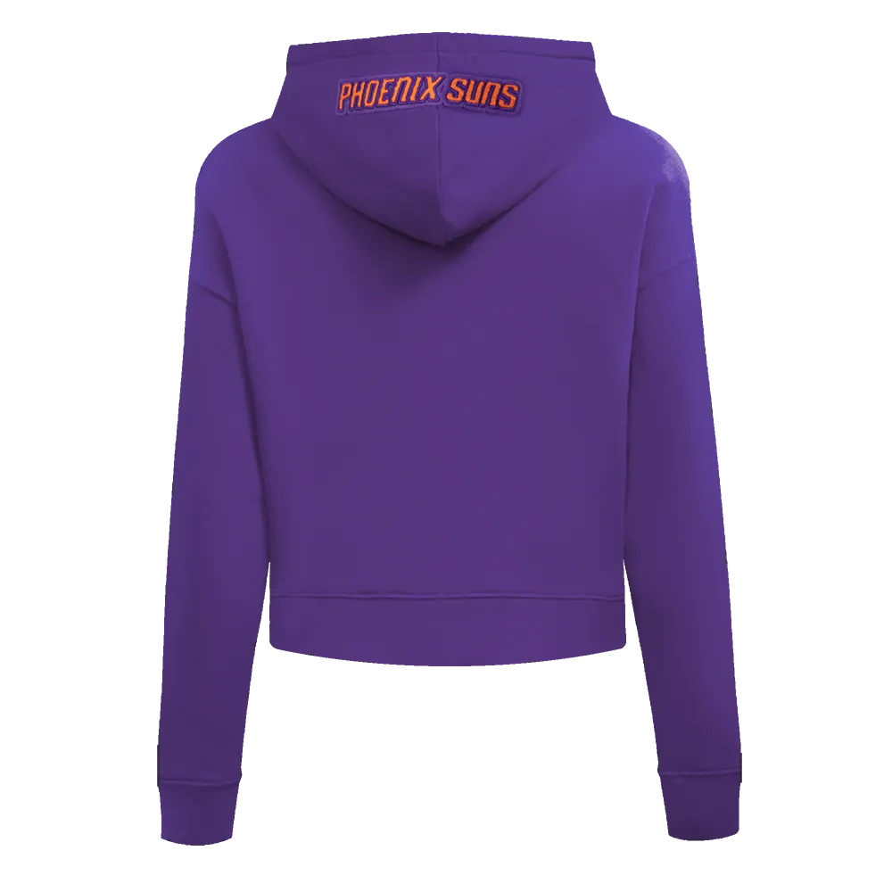 NBA PHOENIX SUNS CITY EDITION 24-25 WOMEN'S FLC CROPPED PO HOODIE (PURPLE)