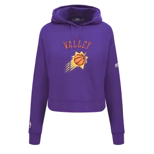 NBA PHOENIX SUNS CITY EDITION 24-25 WOMEN'S FLC CROPPED PO HOODIE (PURPLE)