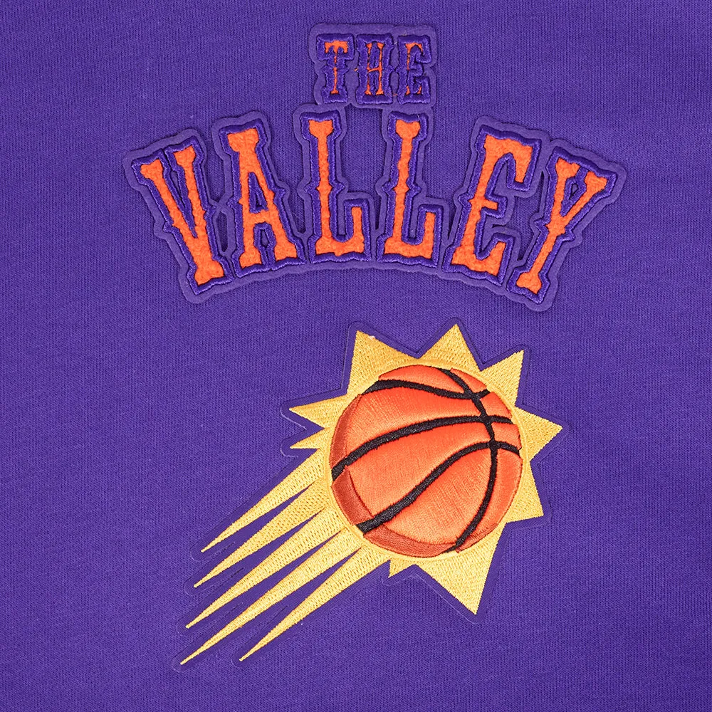 NBA PHOENIX SUNS CITY EDITION 24-25 WOMEN'S FLC CROPPED PO HOODIE (PURPLE)
