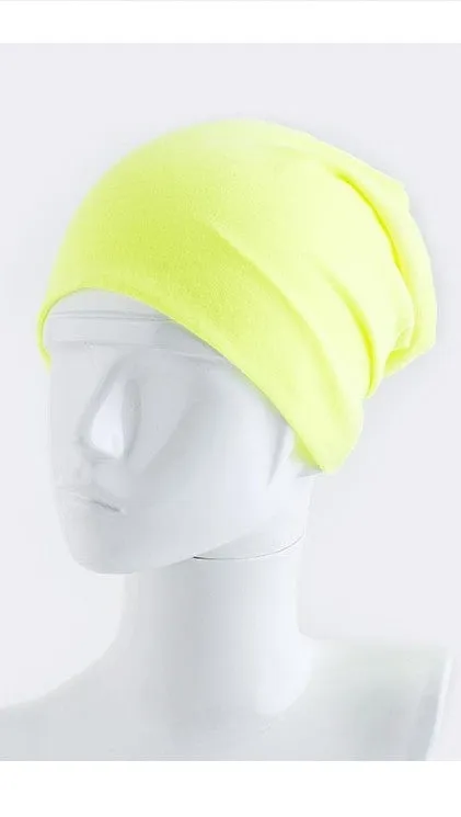 Neon Yellow Slouchy Summer Beanie