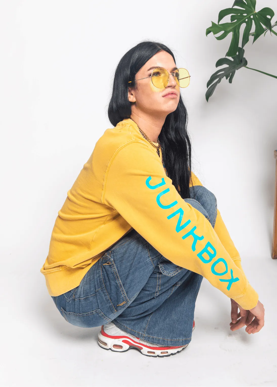 New Wave Garment Dyed Organic Sweatshirt in Mustard