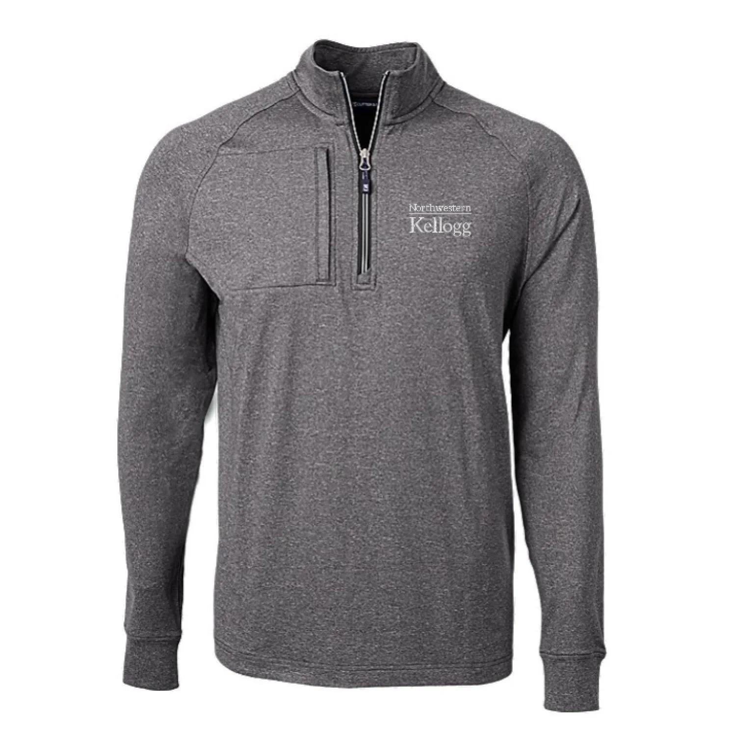Northwestern Wildcats Men's Cutter &amp; Buck Kellogg Adapt Eco Heather Quarter-Zip Pullover