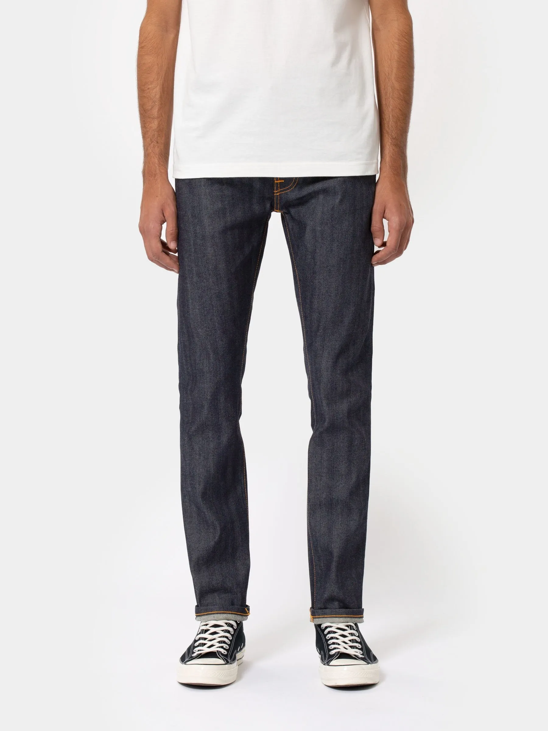 Nudie Jeans co - Jean Thin Finn Dry Selvedge Confort - Jean selvedge