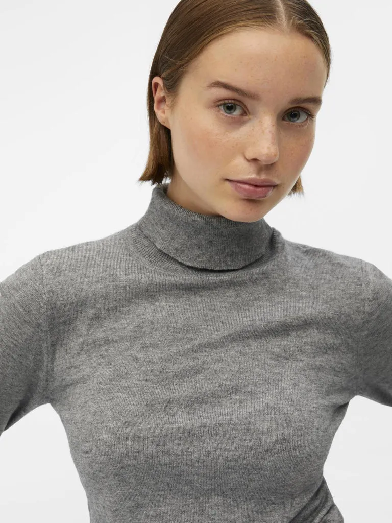 OBJTHESS L/S ROLLNECK KNIT PULLOVER NOOS
