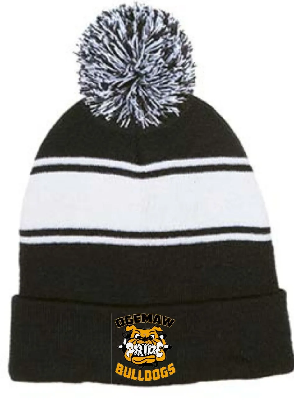 Ogemaw Bulldogs Wrestling Beanie Pom Hat Winter 24/25