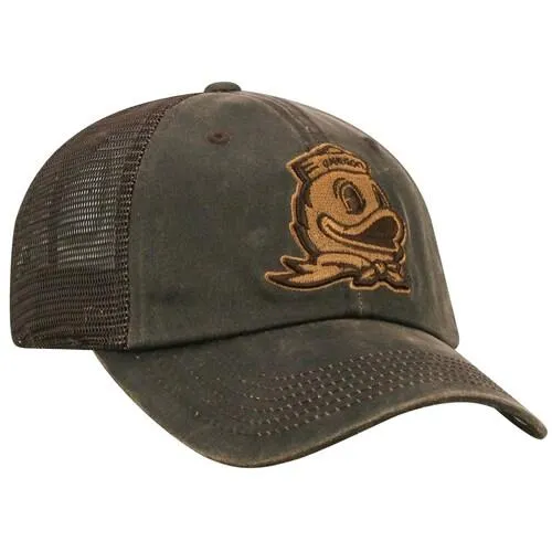 Oregon Ducks TOW Brown "Chestnut" Style Mesh Adj. Strap Relax Hat Cap
