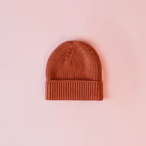 Organic Knit Beanie - Chocolate