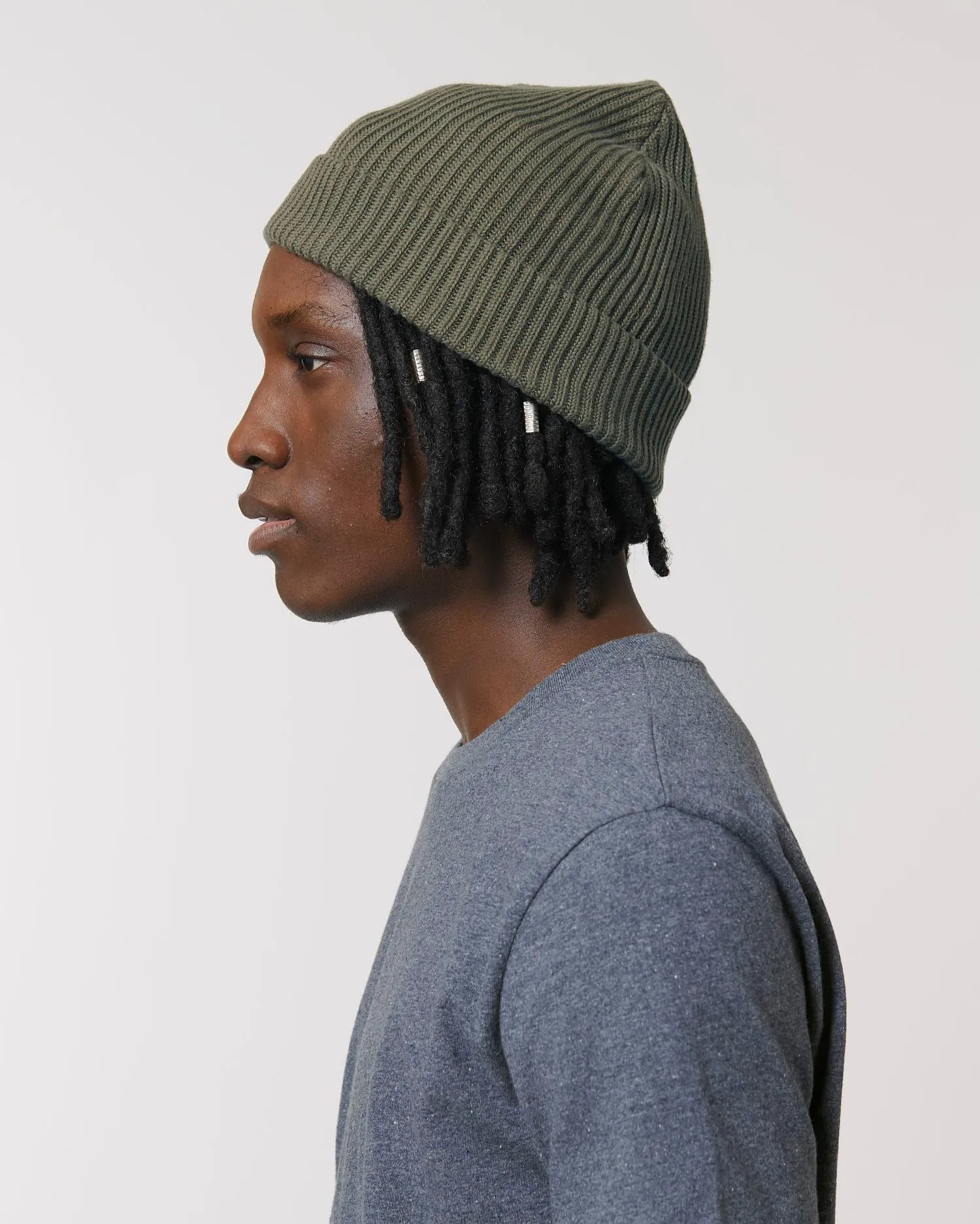 Organic Transition Ribbed Beanie | Fisherman Beanie STAU771