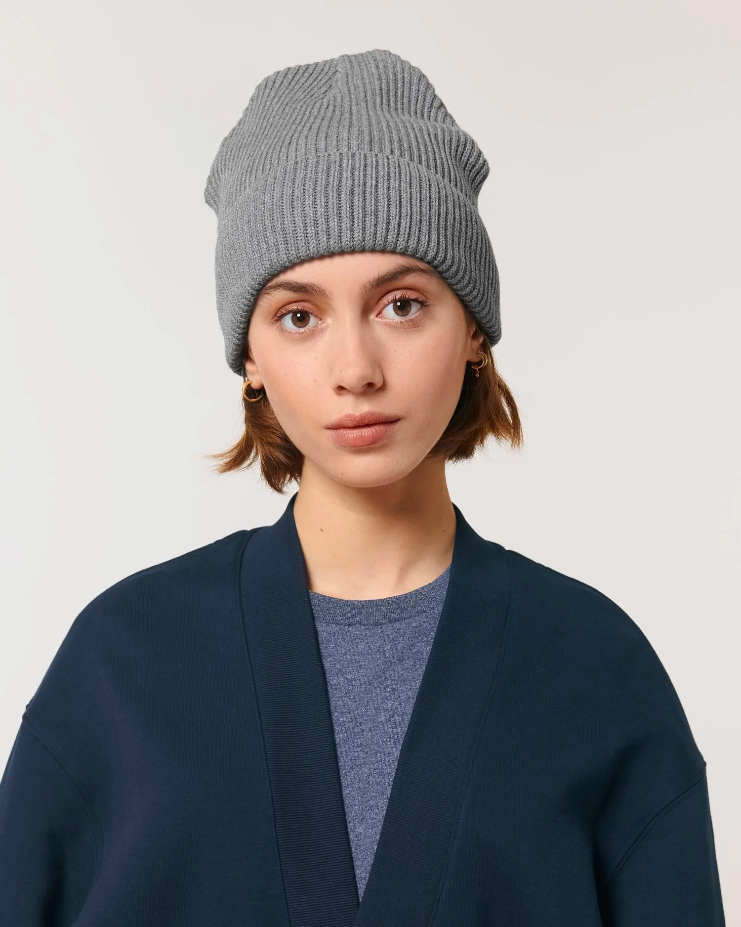 Organic Transition Ribbed Beanie | Fisherman Beanie STAU771