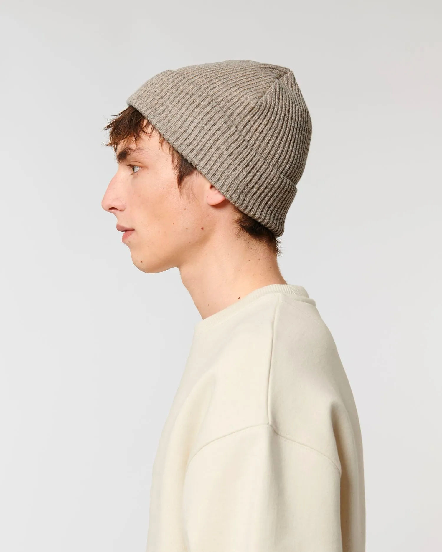 Organic Transition Ribbed Beanie | Fisherman Beanie STAU771