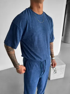 Oversize Terrycloth T-shirt - Indigo