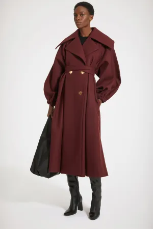 Oversized statement coat in wool-blend felt