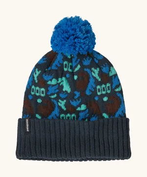 Patagonia Adult Powder Town Beanie - Across Oceans / Smolder Blue