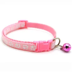 PAWS ASIA Wholesale Pet Supplies Cheap Fashion Adjustable Safety Release Dog Cat Collar With Bell