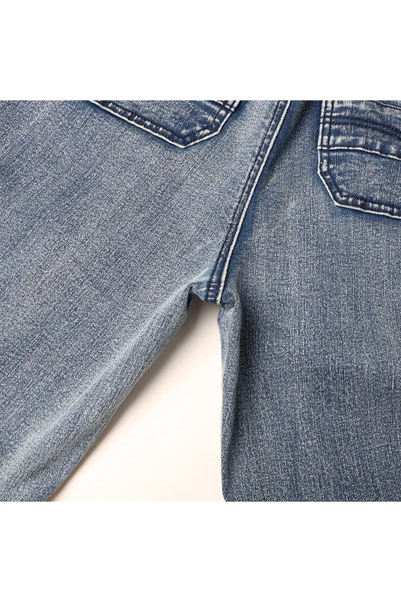 PF813 Denim Straight Leg Cargo Pants