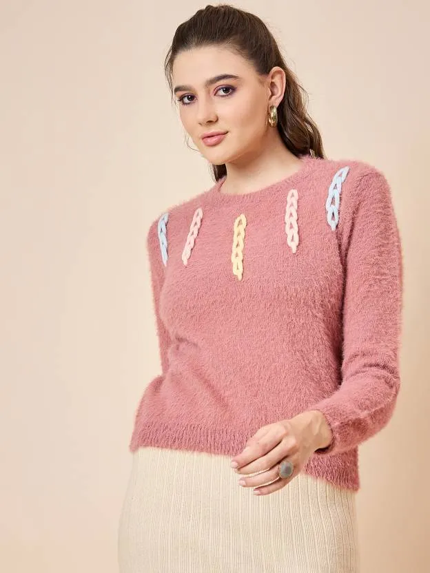 Pink Elegance Full Sleeve Sweater