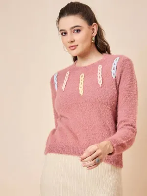 Pink Elegance Full Sleeve Sweater