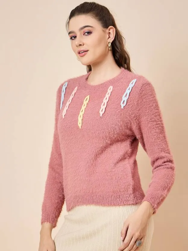 Pink Elegance Full Sleeve Sweater